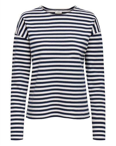 JDY - JDYIsa Langarmshirt - Cloud Dancer/Sky Captain